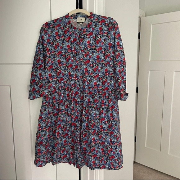 Tuckernuck Royal Shirt Dress Queens Garden Floral - Picture 1 of 5